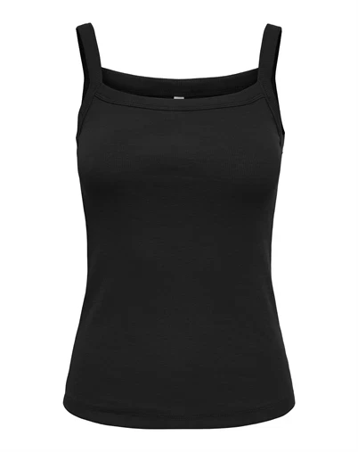 Only - ONLVira Rib Top - Black 